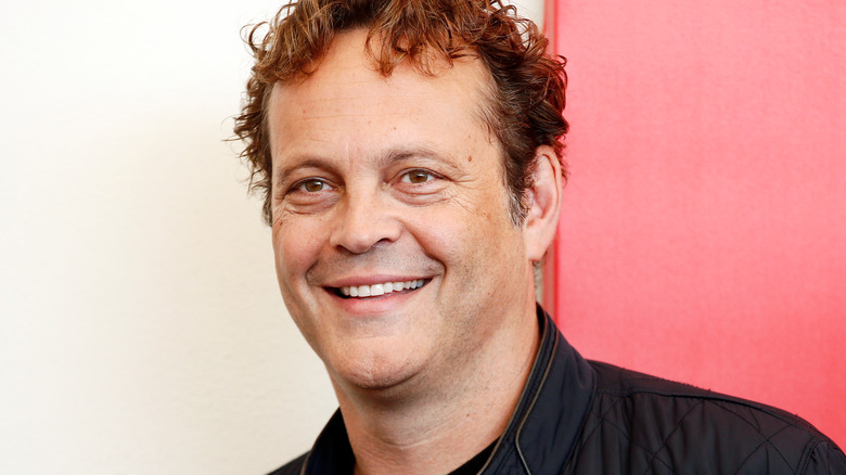 Smiling Vince Vaughn promotes 'Dragged Across Concrete' 