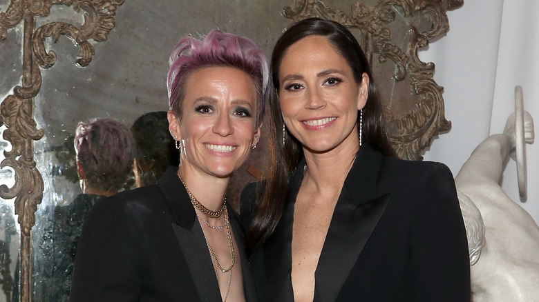 Megan Rapinoe and Sue Bird smiling