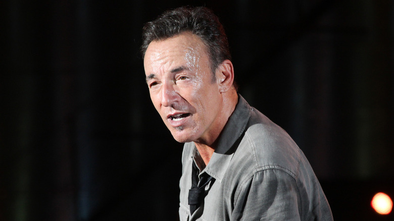 Bruce Springsteen sweating