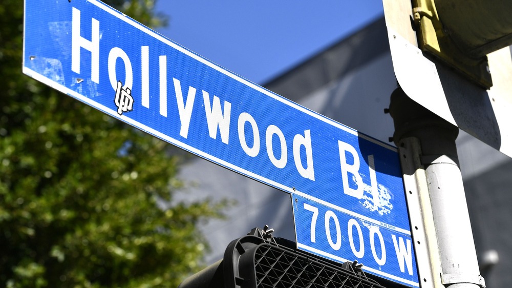 Hollywood Blvd street sign 