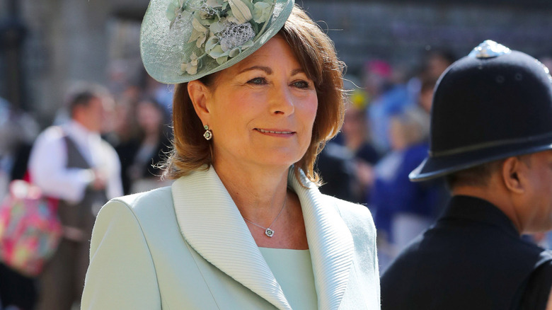 Carole Middleton wearing a hat