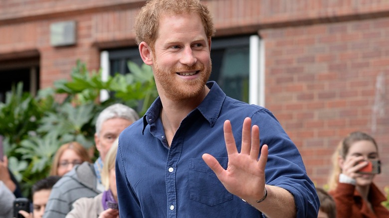 Prince Harry waving