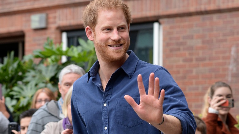 Prince Harry waving