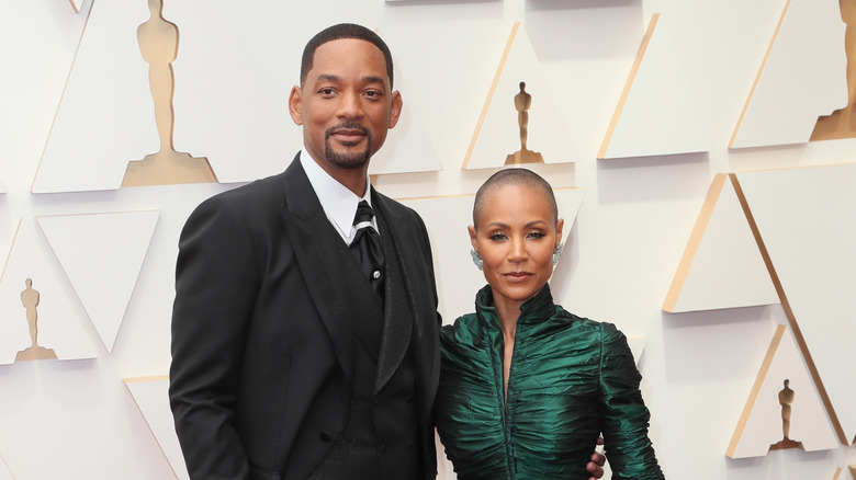HOLLYWOOD, CALIFORNIA - MARCH 27: (L-R) Will Smith and Jada Pinkett Smith attending the 94th Annual Academy Awards
