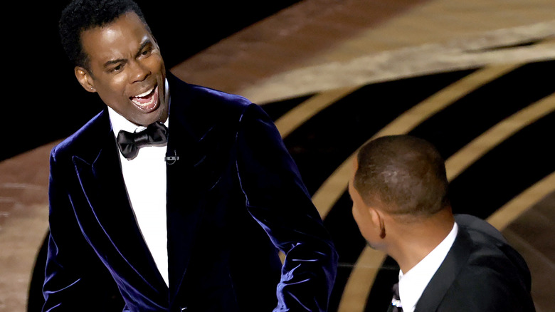 Will Smith and Chris Rock on Oscars stage