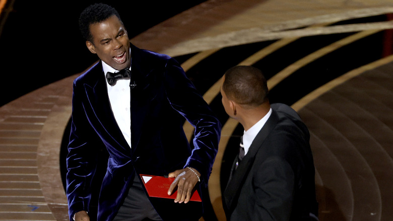 Will Smith and Chris Rock at the 2022 Oscars