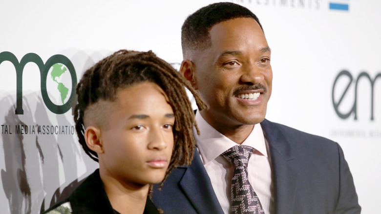 Will Smith posing with Jaden Smith