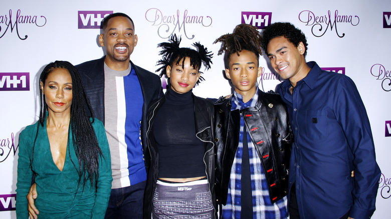 Will Smith and Jada Pinkett Smith with family