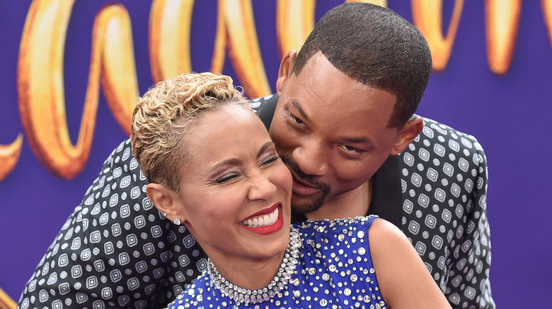 Will Smith and Jada Pinkett Smith at Aladin premiere