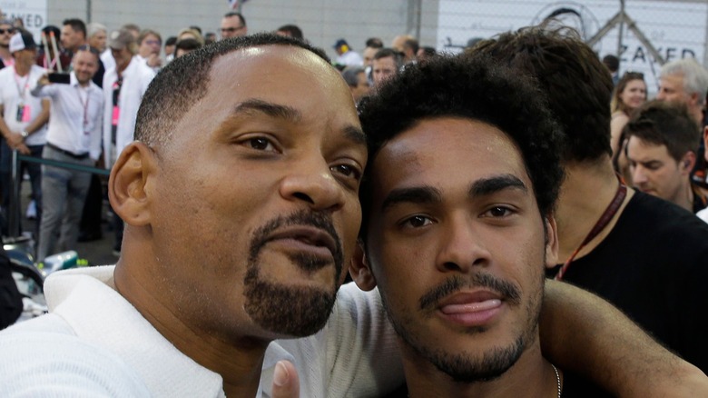 Will Smith posing with Trey Smith