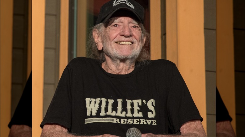 Willie Nelson smiling