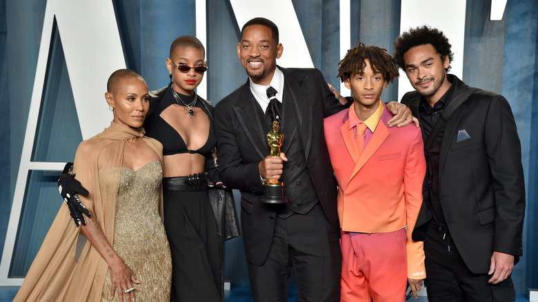 Smith family posing together