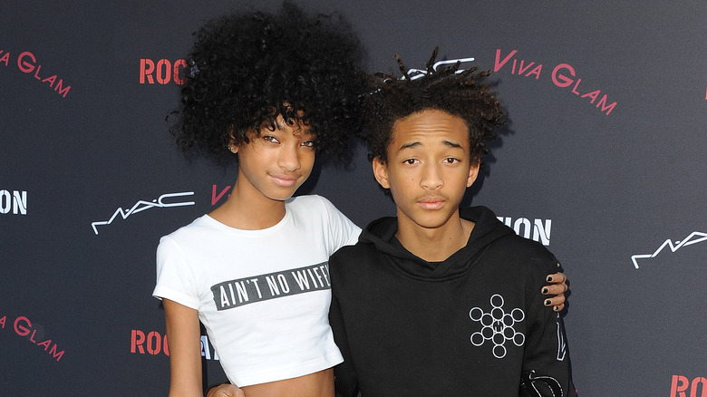 Willow Smith, Jaden Smith posing