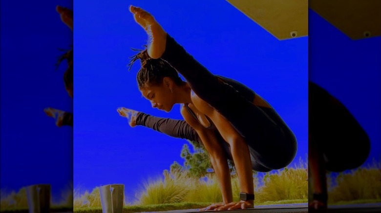 Willow Smith doing yoga