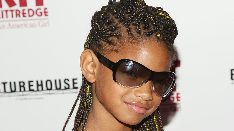 Willow Smith posing on carpet