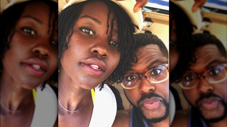 Lupita Nyong'o, Winston Duke selfie