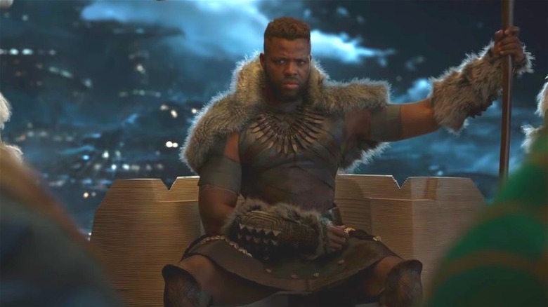 Winston Duke in M'Baku costume