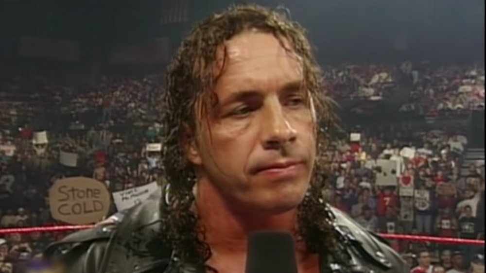 Bret Hart in a leather jacket