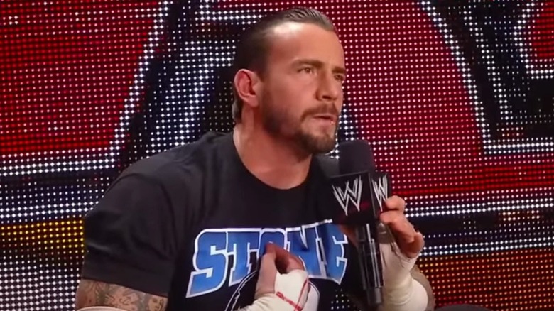 CM Punk delivering speech