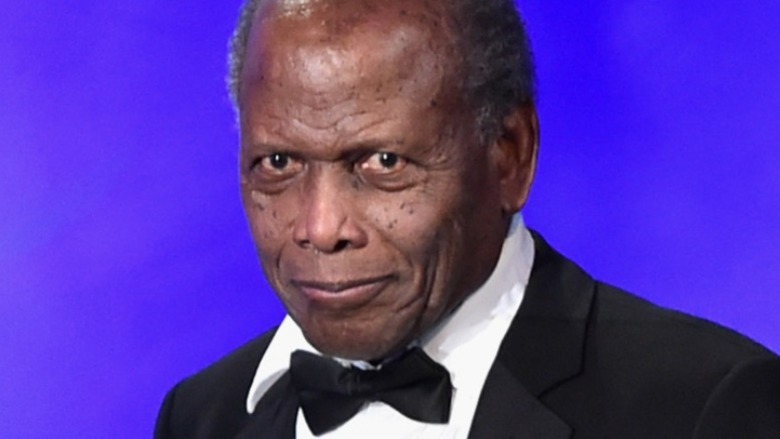 Sidney Poitier smiling tuxedo