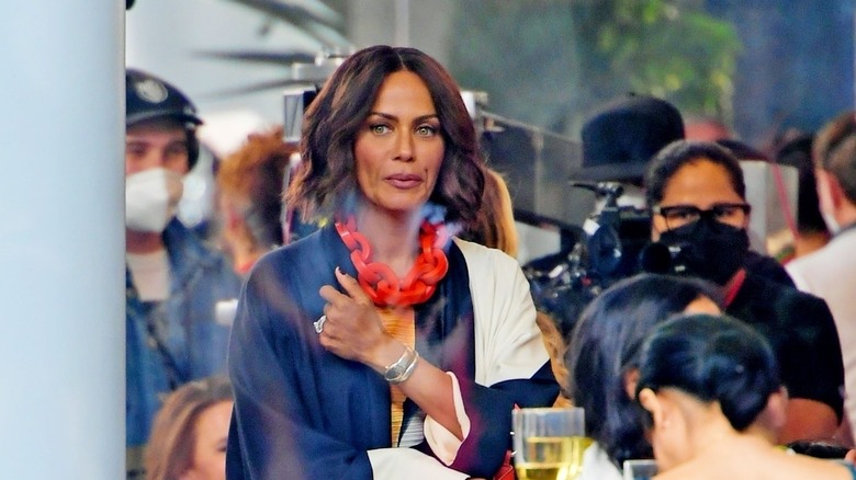 Nicole Ari Parker filming "And Just like That"