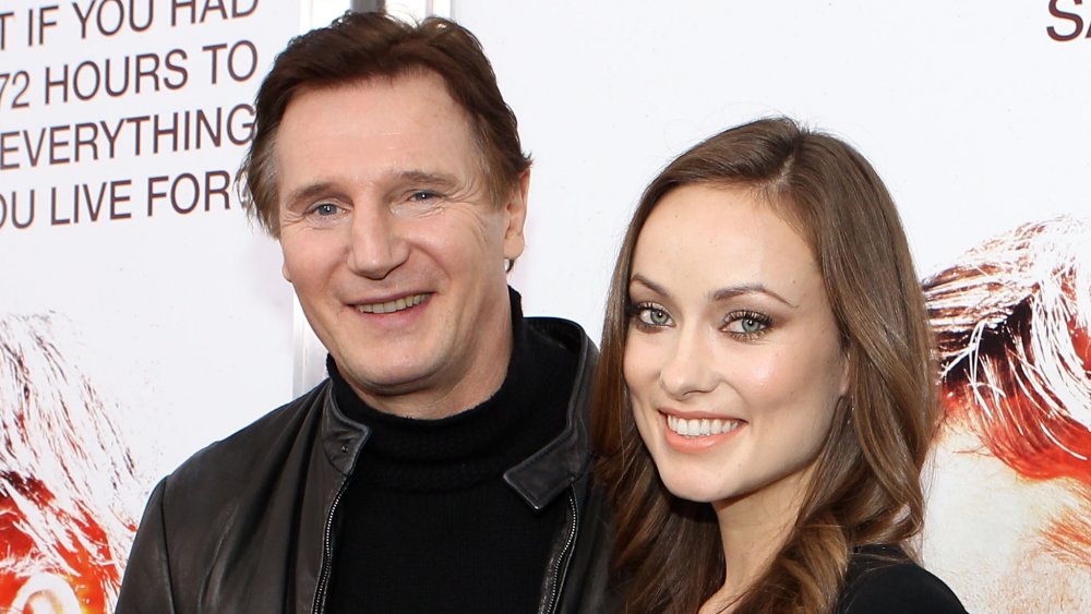 Liam Neeson and Olivia Wilde at the premiere of The Next Three Days 