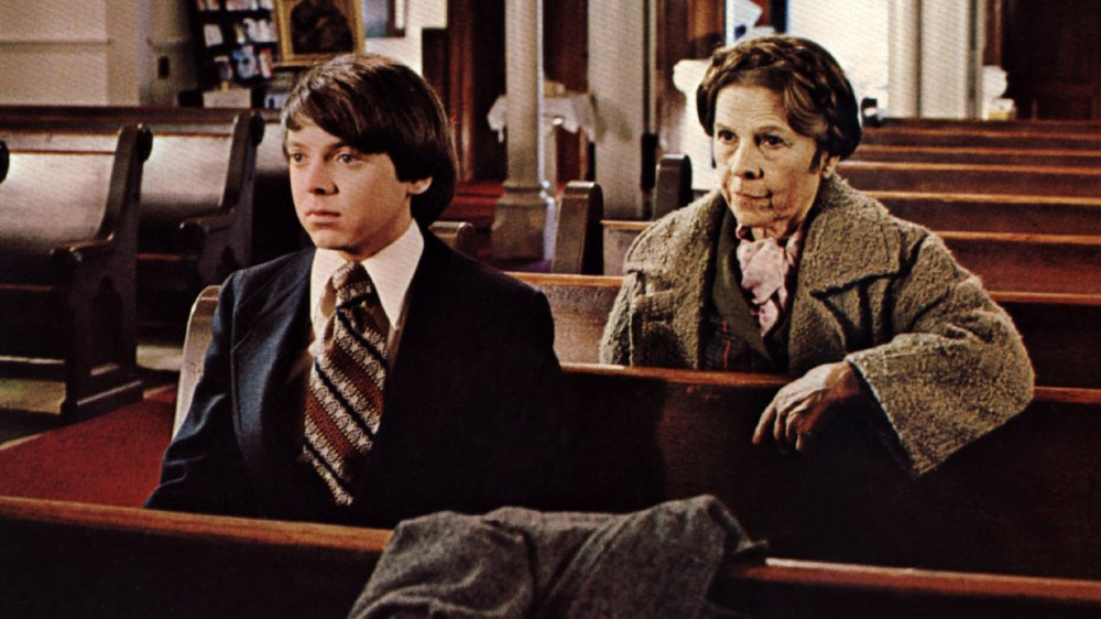 Bud Cort and Ruth Gordon in a scene from Harold and Maude 