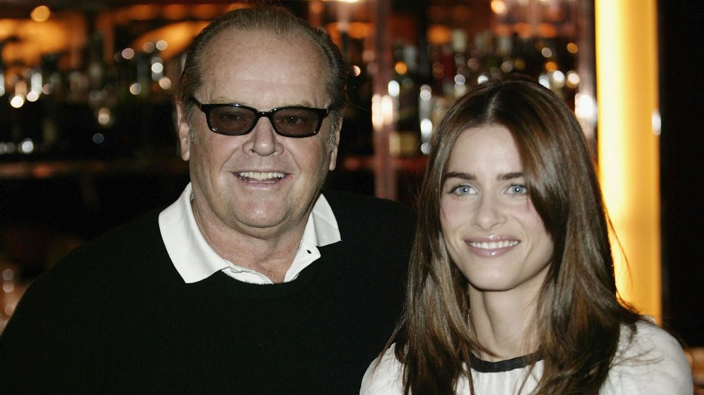 Jack Nicholson, and Amanda Peet at a promotional event for Something's Gotta Give