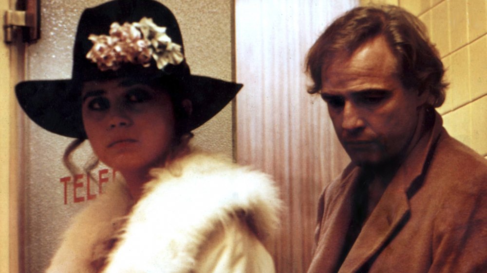 Maria Schneider and Marlon Brando in a scene from Last Tango in Paris