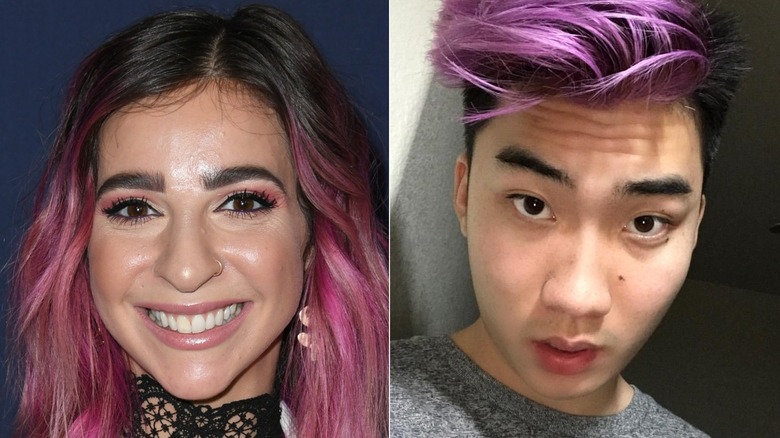 Gabbie Hanna and Ricegum in split image