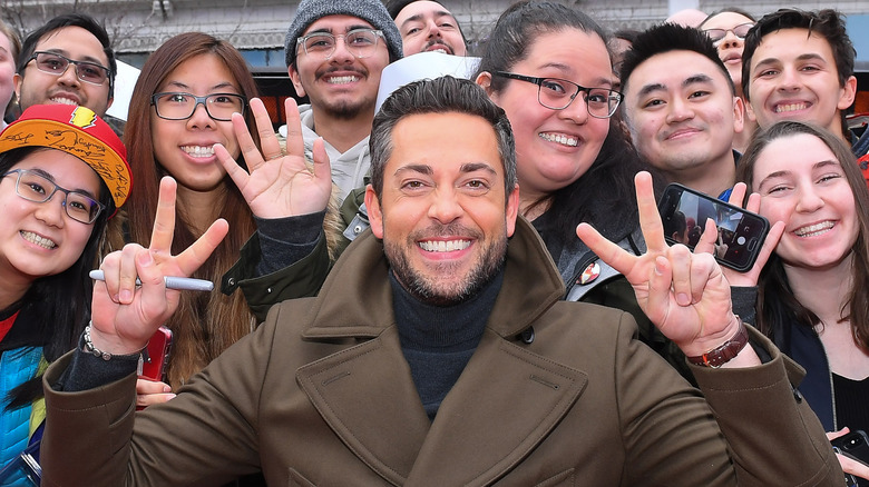 Zachary Levi with fans