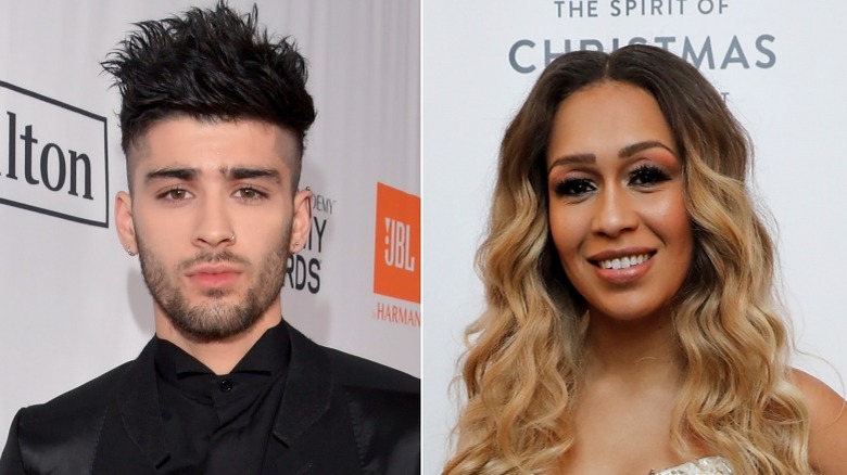 Zayn Malik and Rebecca Ferguson pose in separate photos