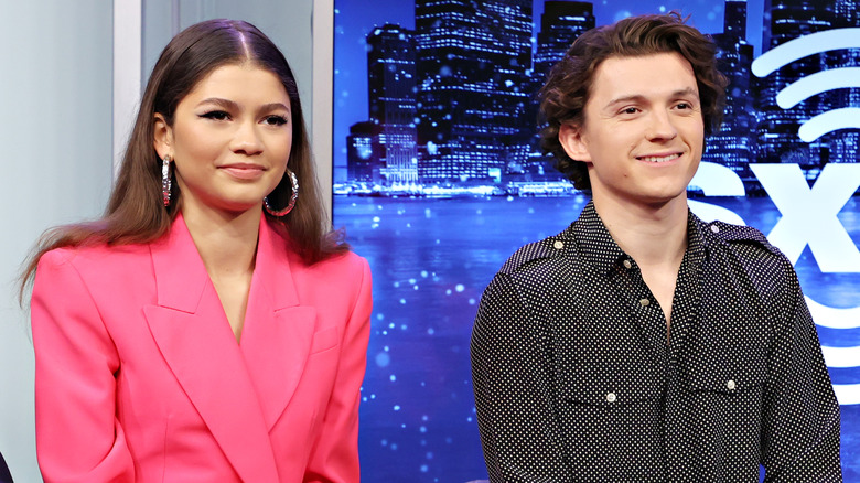 Zendaya and Tom Holland smiling