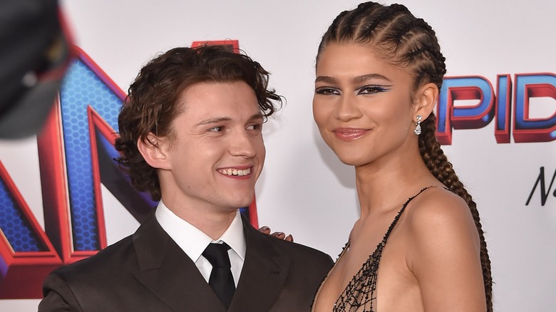 Tom Holland beams at Zendaya