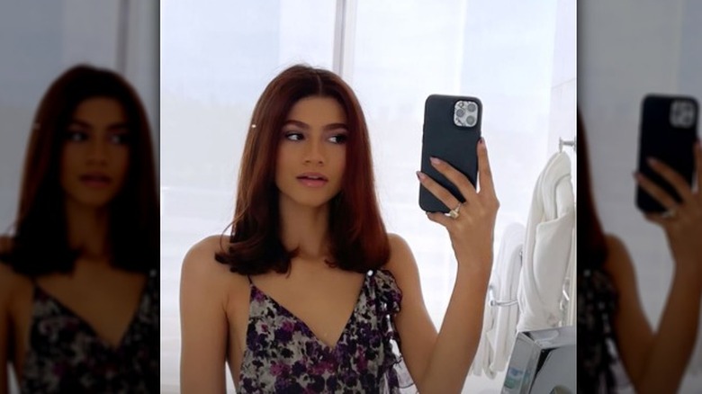 Zendaya showing off her new hairstyle