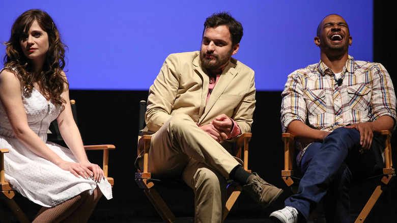 Cast of 'New Girl' on stage 