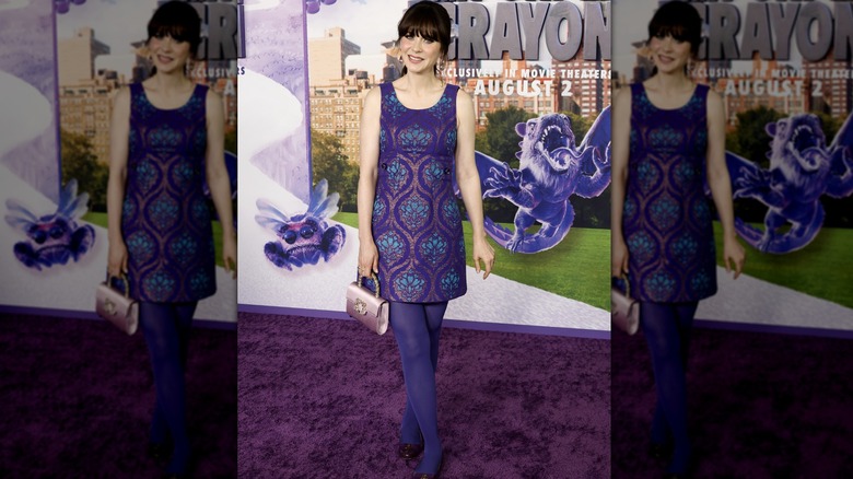 Zooey Deschanel at a movie premiere